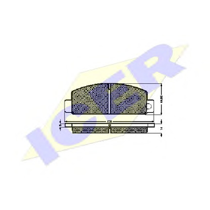 Photo Kit de plaquettes de frein, frein à disque ICER 180630