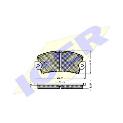 Photo Brake Pad Set, disc brake ICER 180654