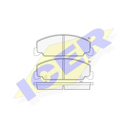 Photo Kit de plaquettes de frein, frein à disque ICER 180735