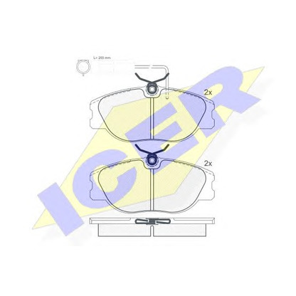 Photo Brake Pad Set, disc brake ICER 180760