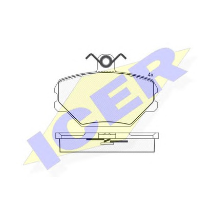 Photo Brake Pad Set, disc brake ICER 180780