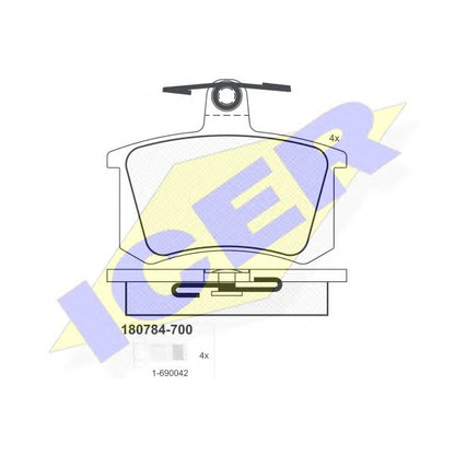 Photo Brake Pad Set, disc brake ICER 180784700