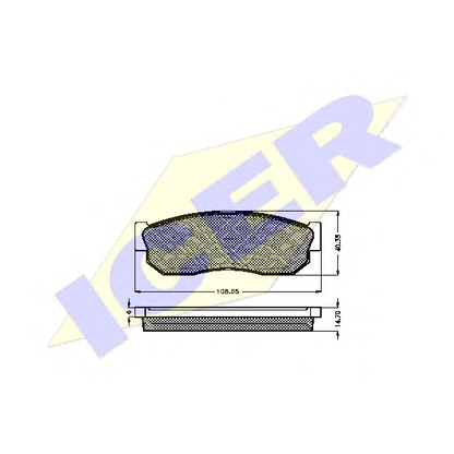 Photo Kit de plaquettes de frein, frein à disque ICER 180793