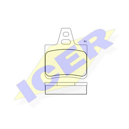Photo Kit de plaquettes de frein, frein à disque ICER 180812