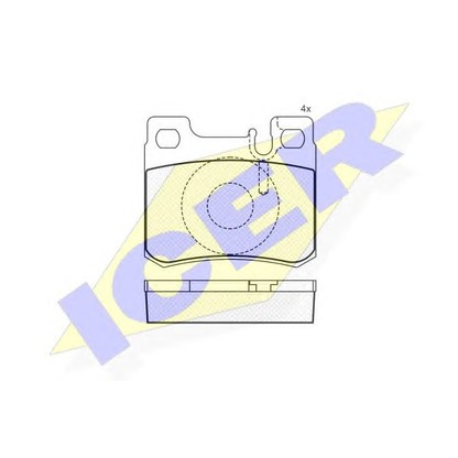 Photo Brake Pad Set, disc brake ICER 180974