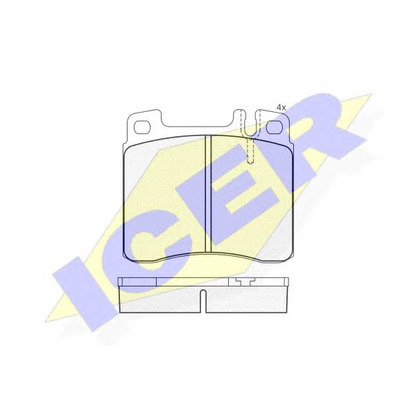 Photo Kit de plaquettes de frein, frein à disque ICER 180975