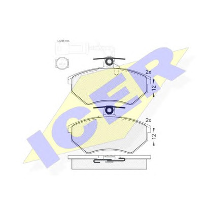 Photo Brake Pad Set, disc brake ICER 180987