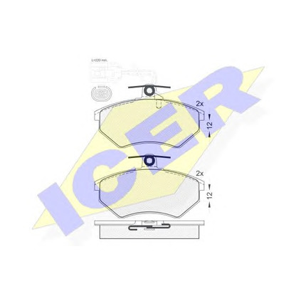 Photo Brake Pad Set, disc brake ICER 180996