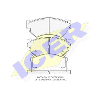 Photo Brake Pad Set, disc brake ICER 180997