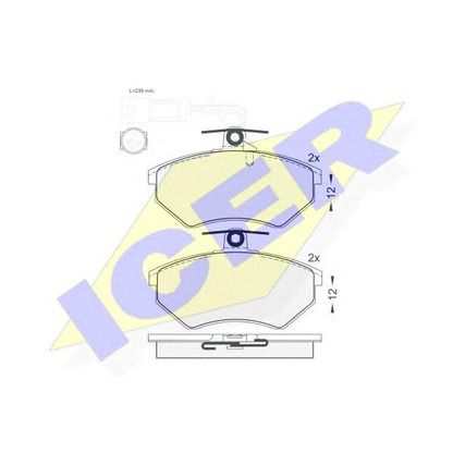 Photo Brake Pad Set, disc brake ICER 181013