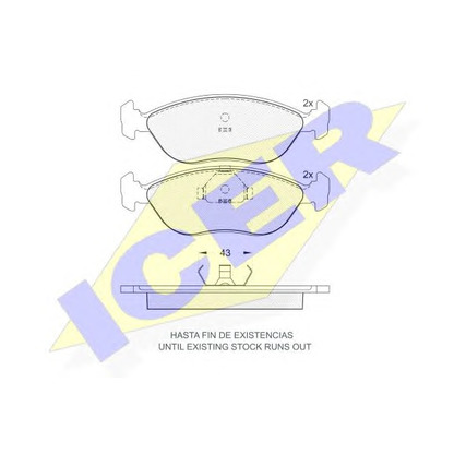 Photo Brake Pad Set, disc brake ICER 181016