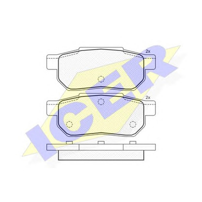 Фото Комплект тормозных колодок, дисковый тормоз ICER 181045