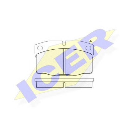 Photo Kit de plaquettes de frein, frein à disque ICER 181092