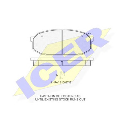 Photo Brake Pad Set, disc brake ICER 181112