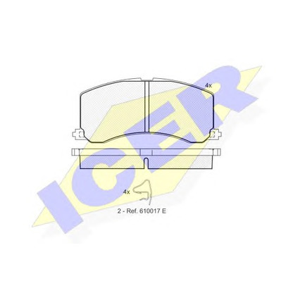 Photo Kit de plaquettes de frein, frein à disque ICER 181116