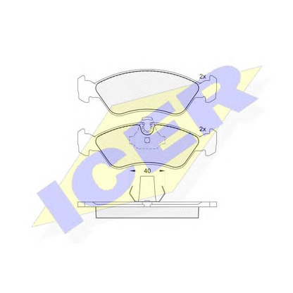 Photo Brake Pad Set, disc brake ICER 181152