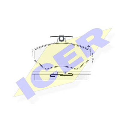 Photo Brake Pad Set, disc brake ICER 181156