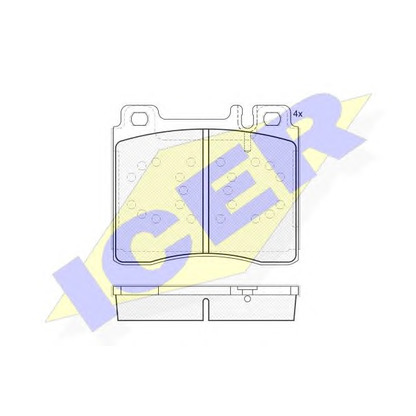 Photo Kit de plaquettes de frein, frein à disque ICER 181158