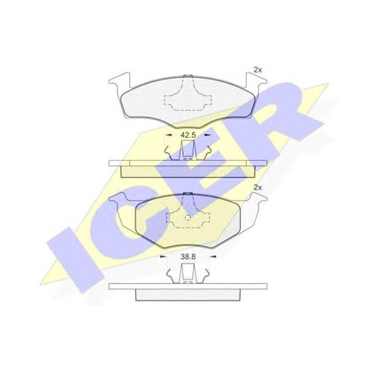 Photo Brake Pad Set, disc brake ICER 181178