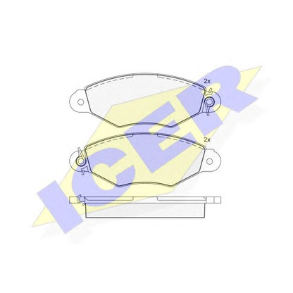 Photo Kit de plaquettes de frein, frein à disque ICER 181204