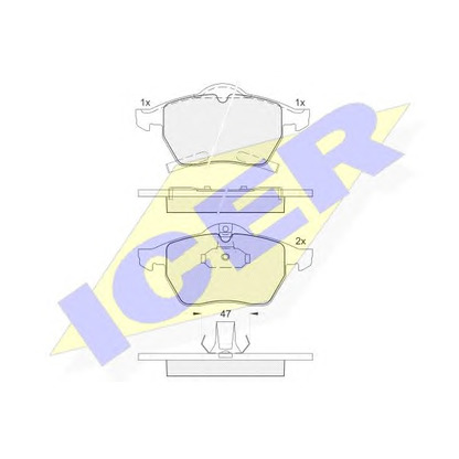 Photo Brake Pad Set, disc brake ICER 181218