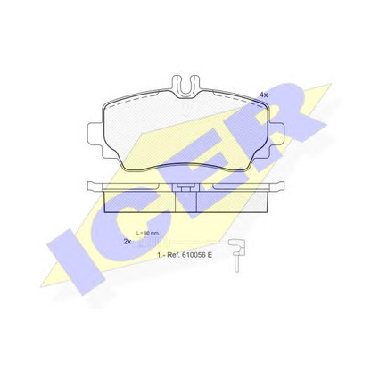 Photo Brake Pad Set, disc brake ICER 181233