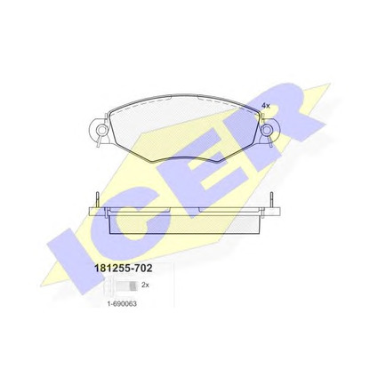 Photo Brake Pad Set, disc brake ICER 181255702