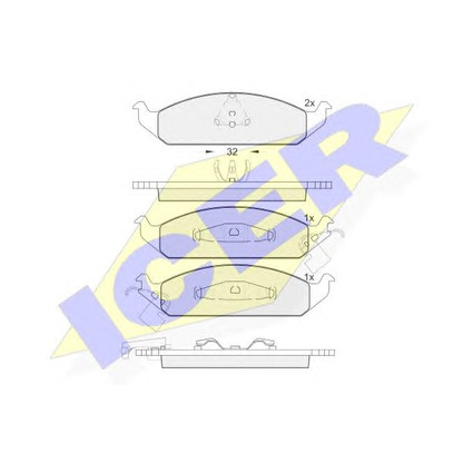 Foto Kit pastiglie freno, Freno a disco ICER 181339