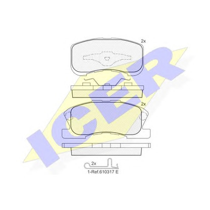 Photo Brake Pad Set, disc brake ICER 181342