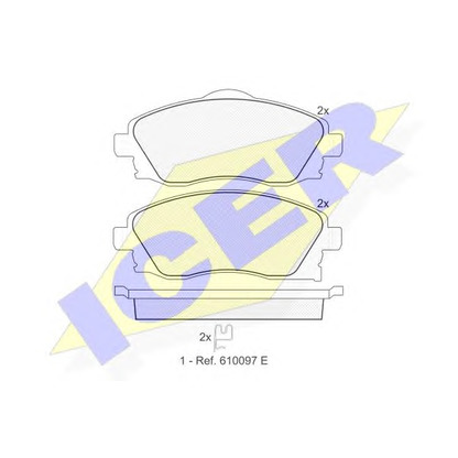 Photo Kit de plaquettes de frein, frein à disque ICER 181353