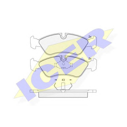 Photo Brake Pad Set, disc brake ICER 181366