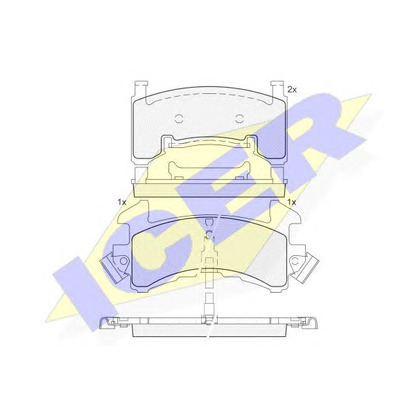 Photo Kit de plaquettes de frein, frein à disque ICER 181411