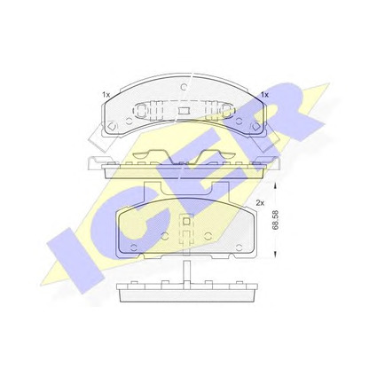 Photo Brake Pad Set, disc brake ICER 181414