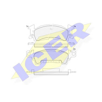 Photo Brake Pad Set, disc brake ICER 181415