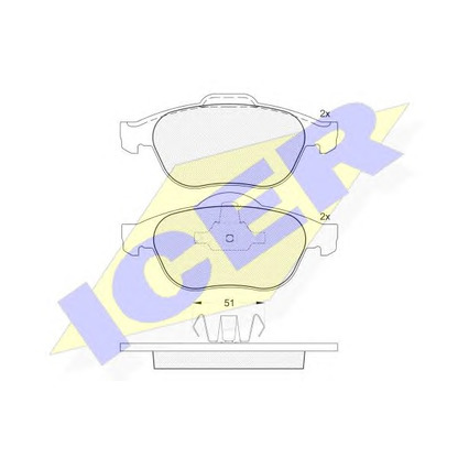 Photo Brake Pad Set, disc brake ICER 181432