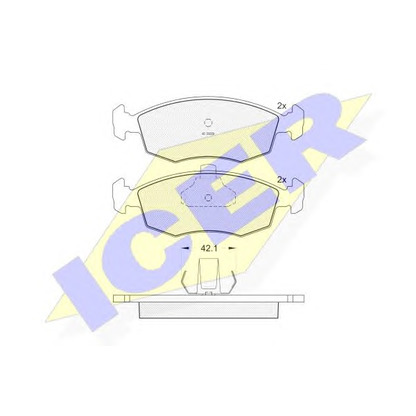 Photo Kit de plaquettes de frein, frein à disque ICER 181441