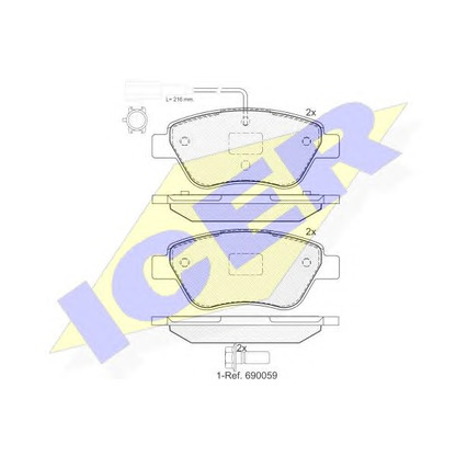 Photo Brake Pad Set, disc brake ICER 181444203