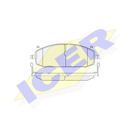 Photo Brake Pad Set, disc brake ICER 181448