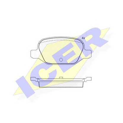 Photo Kit de plaquettes de frein, frein à disque ICER 181501