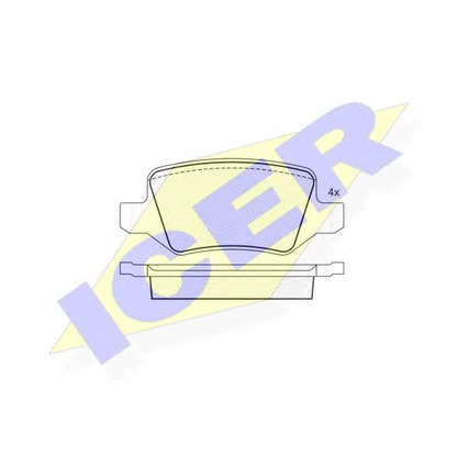 Photo Kit de plaquettes de frein, frein à disque ICER 181510