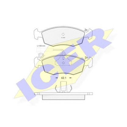 Photo Brake Pad Set, disc brake ICER 181518