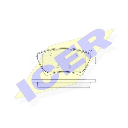 Photo Brake Pad Set, disc brake ICER 181535