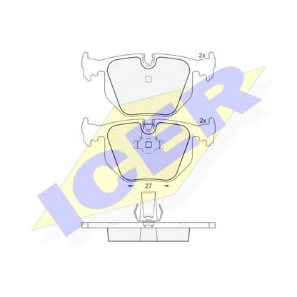 Photo Brake Pad Set, disc brake ICER 181549