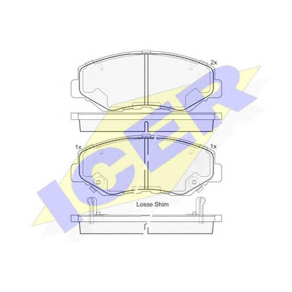 Photo Brake Pad Set, disc brake ICER 181558