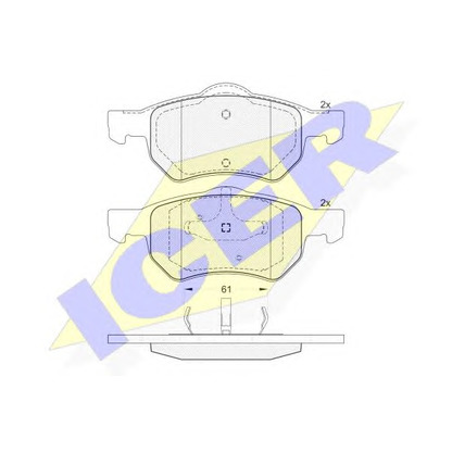 Photo Brake Pad Set, disc brake ICER 181586