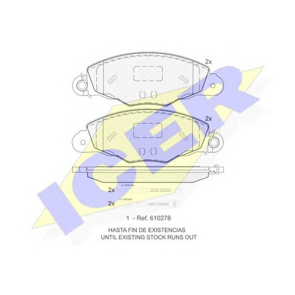 Фото Комплект тормозных колодок, дисковый тормоз ICER 181588