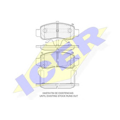 Photo Kit de plaquettes de frein, frein à disque ICER 181609