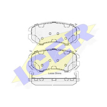 Photo Brake Pad Set, disc brake ICER 181644