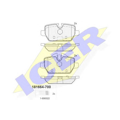 Фото Комплект тормозных колодок, дисковый тормоз ICER 181664700