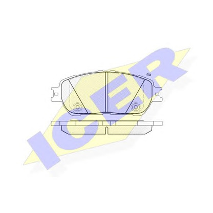 Photo Brake Pad Set, disc brake ICER 181690